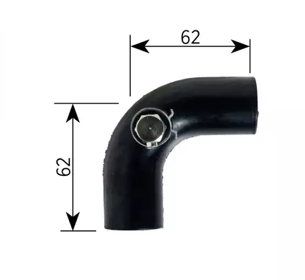 Alde kumikulma 22 mm, ilmausruuvilla - Nestekeskuslämmitysjärjestelmän osat - 13580 - 2