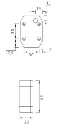 Aspöck sivuvalo keltainen led 9-33v Sivuvalo Aspöck led 0,5m dc johto - Aspöck - 11306 - 2