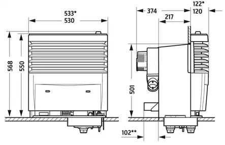 Truma S 5004 lämmitin ilman etupeltiä - Truma lämmityslaitteet - 1930 - 2