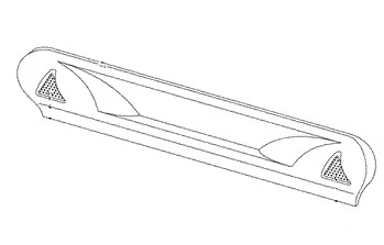 Takapaneeli, 2009- valkoinen 250 cm leveään vaunuun - HOBBY VARAOSAT - 6160 - 1