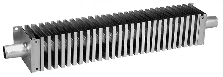 Alde ripapatteri 700 mm, putki 22 mm teho 440 W/m, 60x60 mm, kiinnikkeet - Nestekeskuslämmitysjärjestelmän osat - 15200 - 1