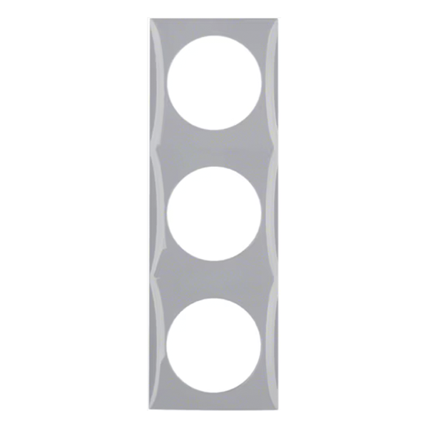 Berker kehys 3-osainen harmaa, reikä 42,5 mm - Sähkörasiat, pistokkeet - 23470 - 1