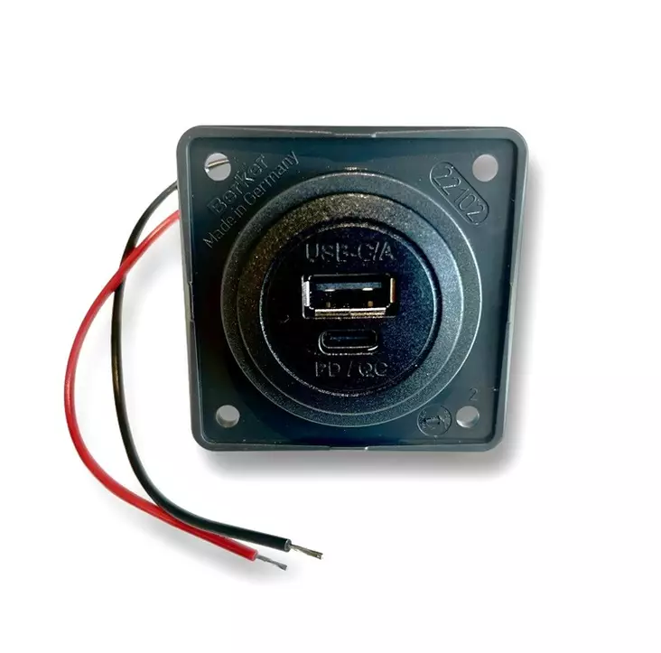 Berker rasia 12 V USB A + C antrasiitti matta - Sähkörasiat, pistokkeet - 23820 - 1