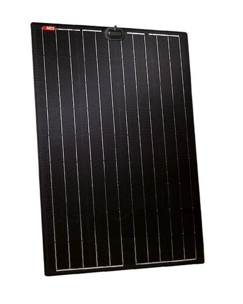 NDS lisäaurinkopaneeli LightSolar LSE 105 W, kytkentärasia paneelin päällä - Lisäaurinkopaneelit NDS - 24350 - 1