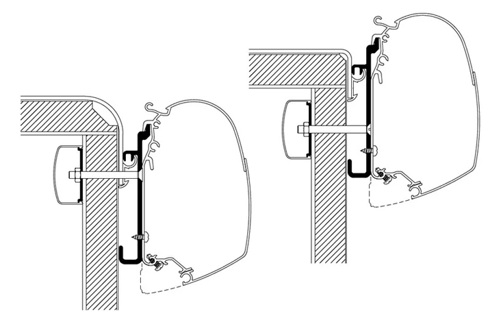 Thule kiinnityssarja Rapido Serie 9 - Seinämarkiisien kiinnityssarjat - 1010 - 1