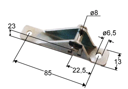 Kaasujousen kiinnike 8x85x23 - Kaasujouset/silmukat - 10791 - 2
