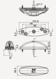 Aspöck Flexipoint II Led pun/valk 12v äärivalo musta pohja - Aspöck - 24621 - 2