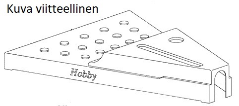 Aisakotelo 230 cm leveään vaunuun valkoinen pituus 102cm, leveys 68,5cm - HOBBY VARAOSAT - 3251 - 1