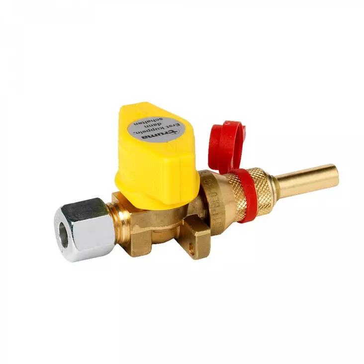 Alde sulkuhana pikaliitoksella, messinki, 8 mm mutteriliitos/8 mm putki - Kaasujärjestelmän tarvikkeet - 18201 - 1