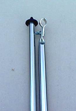 DWT pystytanko 25x1 mm, teräs, 170-260 cm tassu/koura - Telttojen lisäputket ja sarjat - 1371 - 1