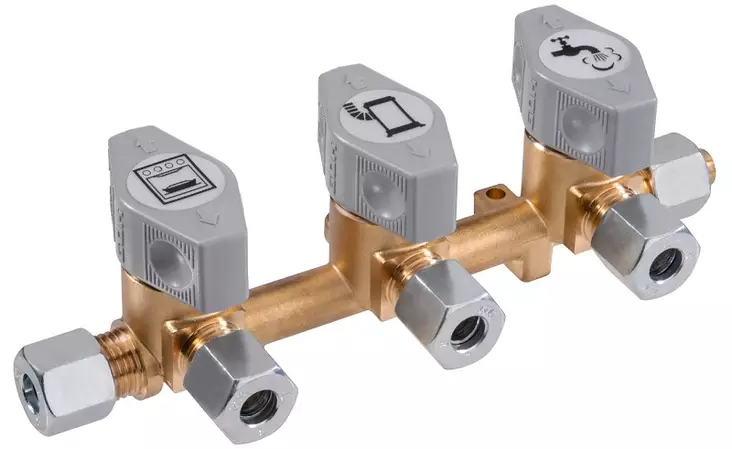 Gok kolmoissulkuhana 8mm kaasuputkelle, 3 x 8mm - Kaasujärjestelmän tarvikkeet - 281 - 1