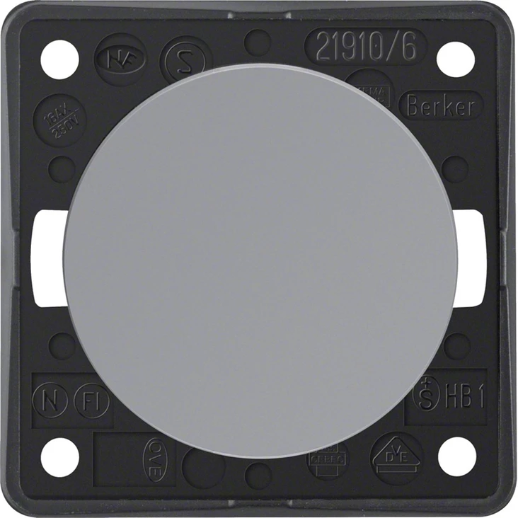 Berker katkaisin upotettava harmaa kiiltävä - Sähkörasiat, pistokkeet - 24631 - 1