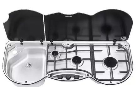 Liesi-allas yhdistelmä 353 vas, 3 liettä allas vasemmalla. (kxlxs) 160x980x410 m - Liedet uunit - 11982 - 1