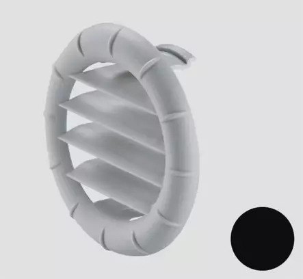 Truma suunnattava ritilä päätesuuttimeen musta - Ilmakeskuslämmityksen asennustarvikkeet - 14722 - 1