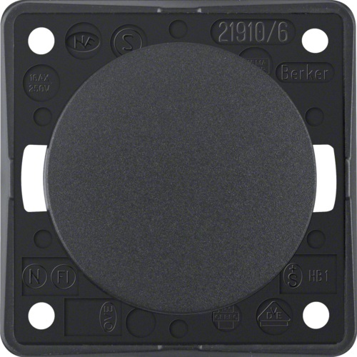 Berker vaihtokytkin upotettava antrasiitti matt 250V, 16AX - Sähkörasiat, pistokkeet - 11132 - 1