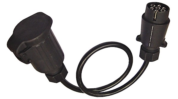 Jatkojohto 7nap pistoke/7rasia Johto 0,5m uros/naaras - Johtosarjat/Johdot - 10632 - 1