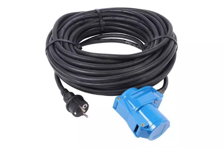 Liitäntäjohto 230V/rasia, 25m, 3x2,5 Schuko/CEE/ Schuko rasia - Sähkörasiat, pistokkeet - 11322 - 1