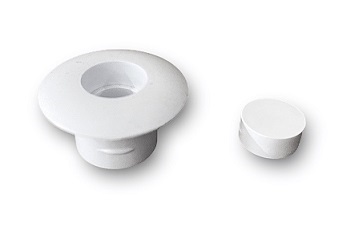 Sivulistan ja sivumuovin kiinnitys/peitenappi 12 mm valkoinen, RAL-9003, 5026SW - HOBBY VARAOSAT - 6193 - 1