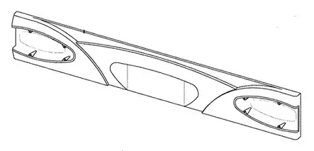 Takavalopaneeli 2284 mm valkoinen 230 cm leveään vaunuun 2001-2006 - HOBBY VARAOSAT - 6153 - 1
