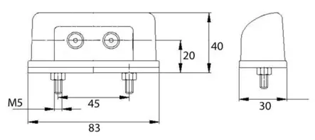 Rekisterikilvenvalo Led Fristom 12-36V Johdolla - Fristom - 23953 - 2