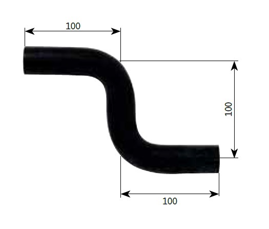 Alde kumi s-mutka 22 mm 100x100x100 mm, kiristimet - Nestekeskuslämmitysjärjestelmän osat - 15223 - 1