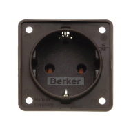 Berker pistorasia upotettava 230V, ruskea - Sähkörasiat, pistokkeet - 643 - 1