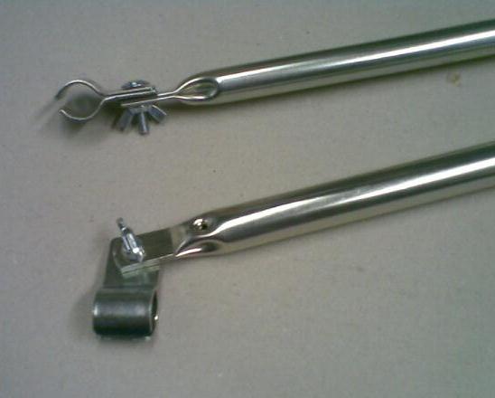 DWT vaakatanko 22x1 mm, teräs, 75-120 cm veranta/kattoputki, koura/koura - Telttojen lisäputket ja sarjat - 1363 - 1