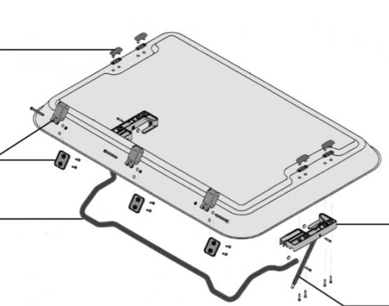 Kupu Heki 2, + asennusosat - Kattoluukut ja osat - 16452 - 1