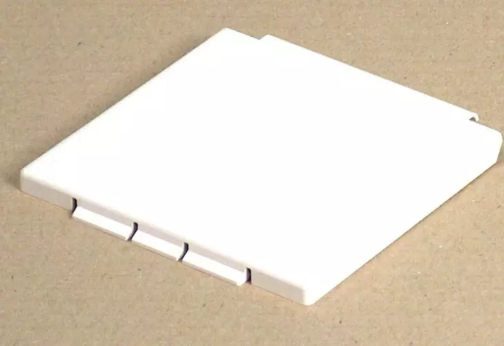 Rasian kansi valkoinen 2 saranatappia, 1 jousi - Sähkörasiat, pistokkeet - 613 - 1