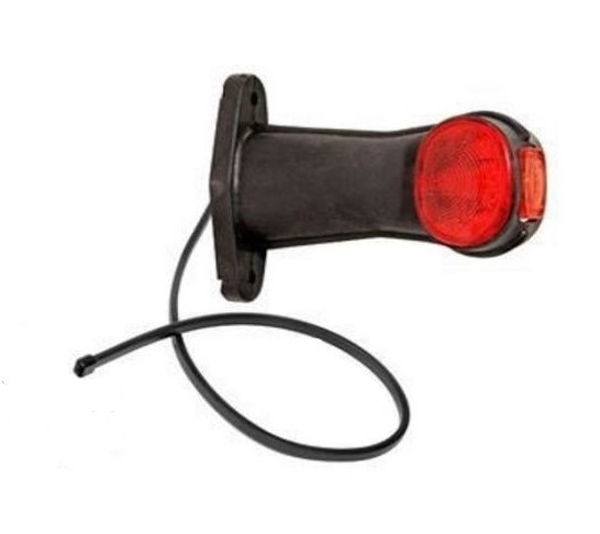 Sivuvalo pu/va varsi 125mm 12v/DC Sivuvalo puna/valkoinen 1m johdolla - Aspöck - 8203 - 1