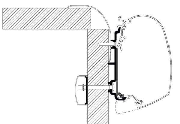Thule kiinnityssarja Frankia adapter 4,5 m - Seinämarkiisien kiinnityssarjat - 13223 - 1