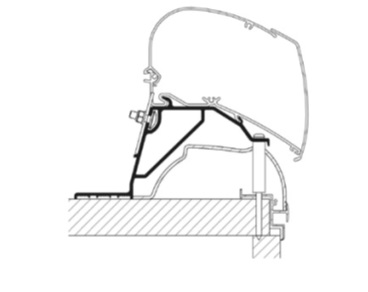 Thule kiinnityssarja Hobby Caravan 2014-> - Kattomarkiisien kiinnityssarjat - 21543 - 1