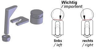 Säätöratas sarja Wap 234/235RS 230X40, 230X50 Vasen puoli - Bpw/Peitz/Wap/Ifor Williams - 25193 - 1