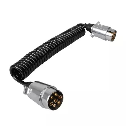 Jatkojohto spiraali 7-nap 1,75m Spiraali johto 1,75 alumiininen pistoke - Johtosarjat/Johdot - 10634 - 1