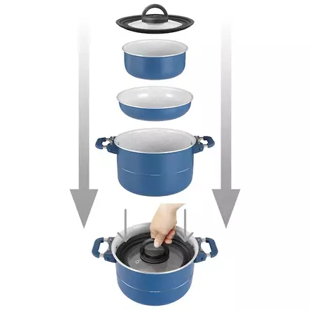 Brunner kattilasarja Carezza Magnetogrip 7+1, 22 cm - Ruoan valmistus ja säilytys - 23934 - 2