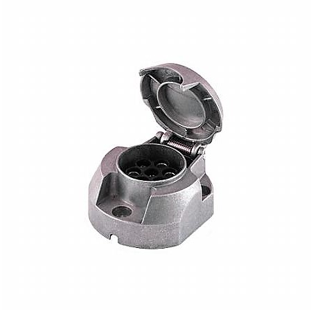 Pistorasia 7-napainen alumiini Pistorasia alumiini 7-napainen - Pistokkeet/Adapterit - 10624 - 1