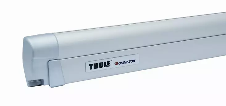 Thule markiisi Omnistor 8000 5,00 m, sapphire/hopea - Kotelomarkiisit seinään Thule - 9614 - 1