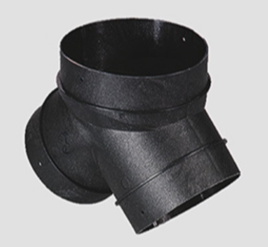 Truma Y-kappale 80 - 65/72 mm, musta - Ilmakeskuslämmityksen asennustarvikkeet - 14434 - 1