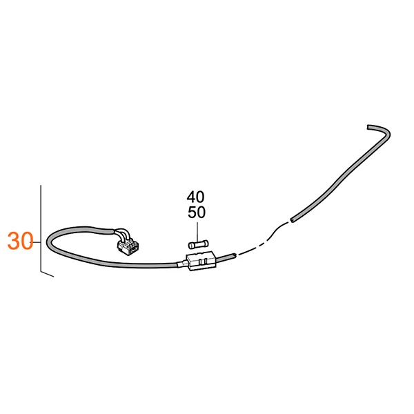 Cable flame effect with fuse - S-lämmittimien varaosat - 13934 - 1