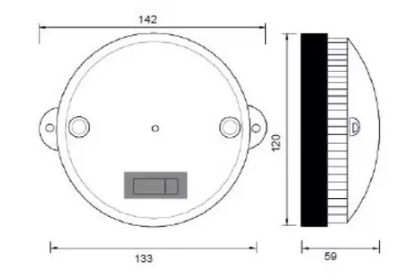 Aspöck sisävalo inpoint 12v Sisävalo sis polttimon ja katkaisimen - Hevostrailerit/Saranat/Lavalukot/Kaasujo - 11575 - 2