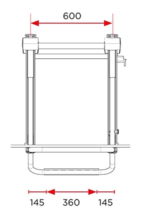 Polkupyöräteline Lift Short 12 V. Korkeus 830-1210 mm - BR-Systems - 17595 - 4