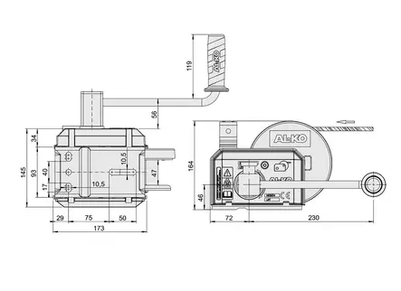 Vintturi 501A Optima, jarru Ilman vaijeria/hihnaa - Vinssit - 8465 - 2