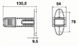 Sivuvalo puna/valkoinen led vas 12-24v - Aspöck - 25905 - 2