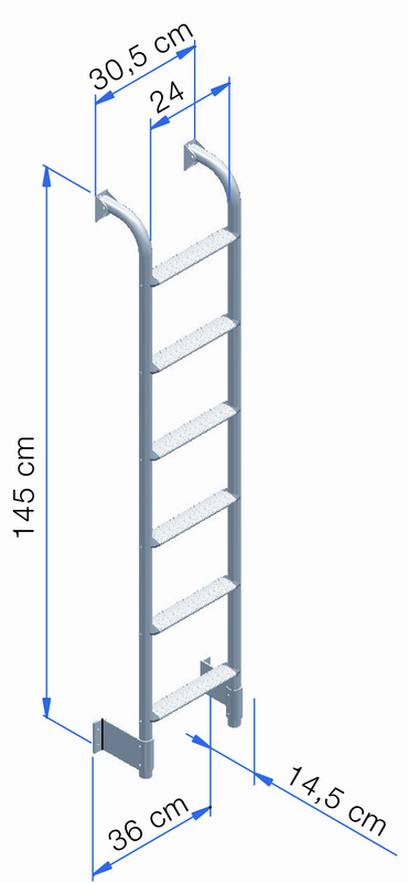 Thule tikkaat, 6 askelmaa - Kattokaiteet, tikkaat ja varusteet - 1635 - 1