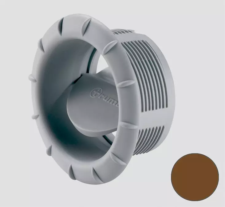 Truma päätesuutin 65/72 mm EN, ruskea - Ilmakeskuslämmityksen asennustarvikkeet - 14685 - 1