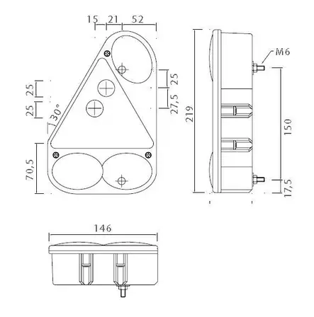 Aspöck Earpoint 3 oikea 12v Aspöck yhdistelmätakavalo oikea - Aspöck - 10996 - 2