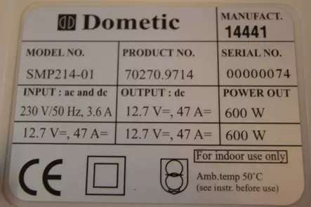 Muuntaja Dometic 600VA 230V->12V 70270.9714 - HOBBY VARAOSAT - 6066 - 2