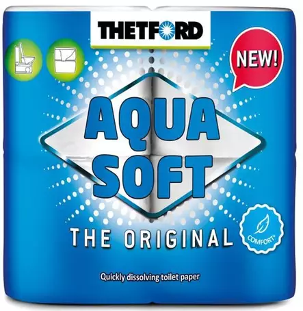 Thetford WC-paperi Aqua Soft, 4 rl - Kemikaalit ja hoitoaineet thetford - 11886 - 1