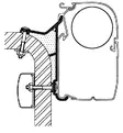 Thule kiinnityssarja Hymer B2 5,5 m - Seinämarkiisien kiinnityssarjat - 1016 - 1