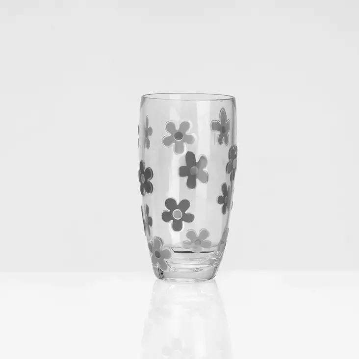 Flamefield korkea juomalasi Daisy harmaa, 2 kpl - Ruokailu ja kattaus - 21356 - 1